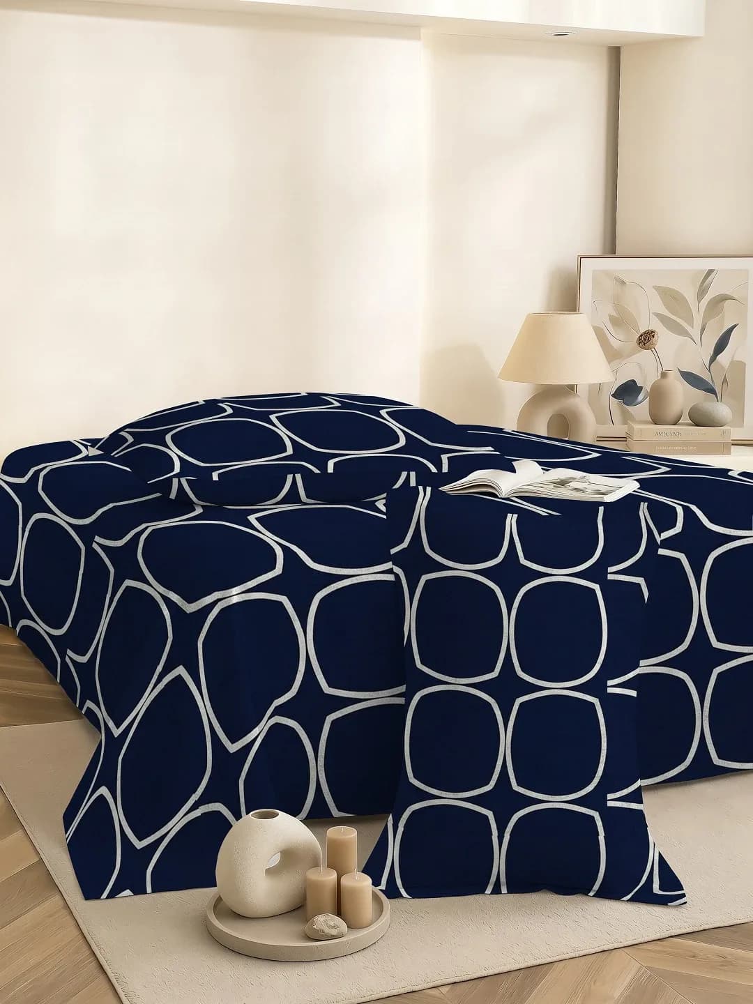 Coral Cloud Cotton Double 3Pc Bedding Set