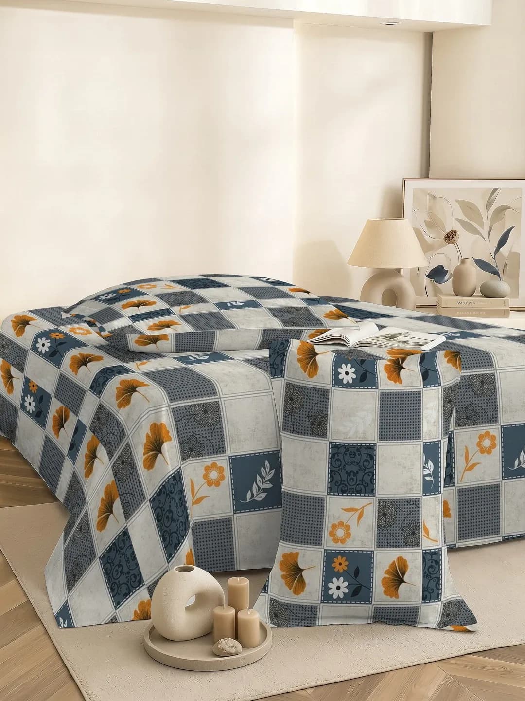 Coral Cloud Cotton Double 3Pc Bedding Set