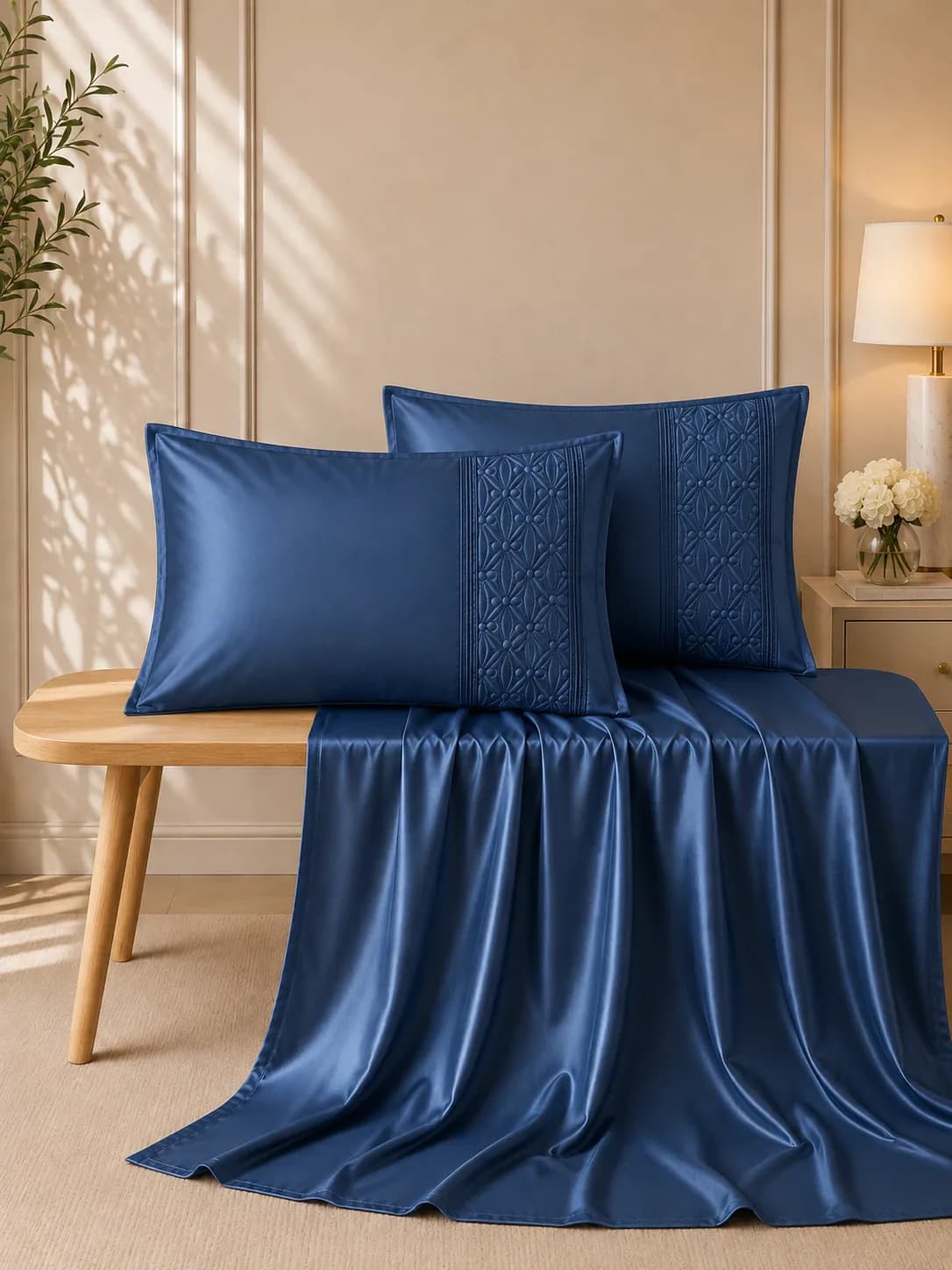 Norway Pure Cotton Satin Super King Bedding Set