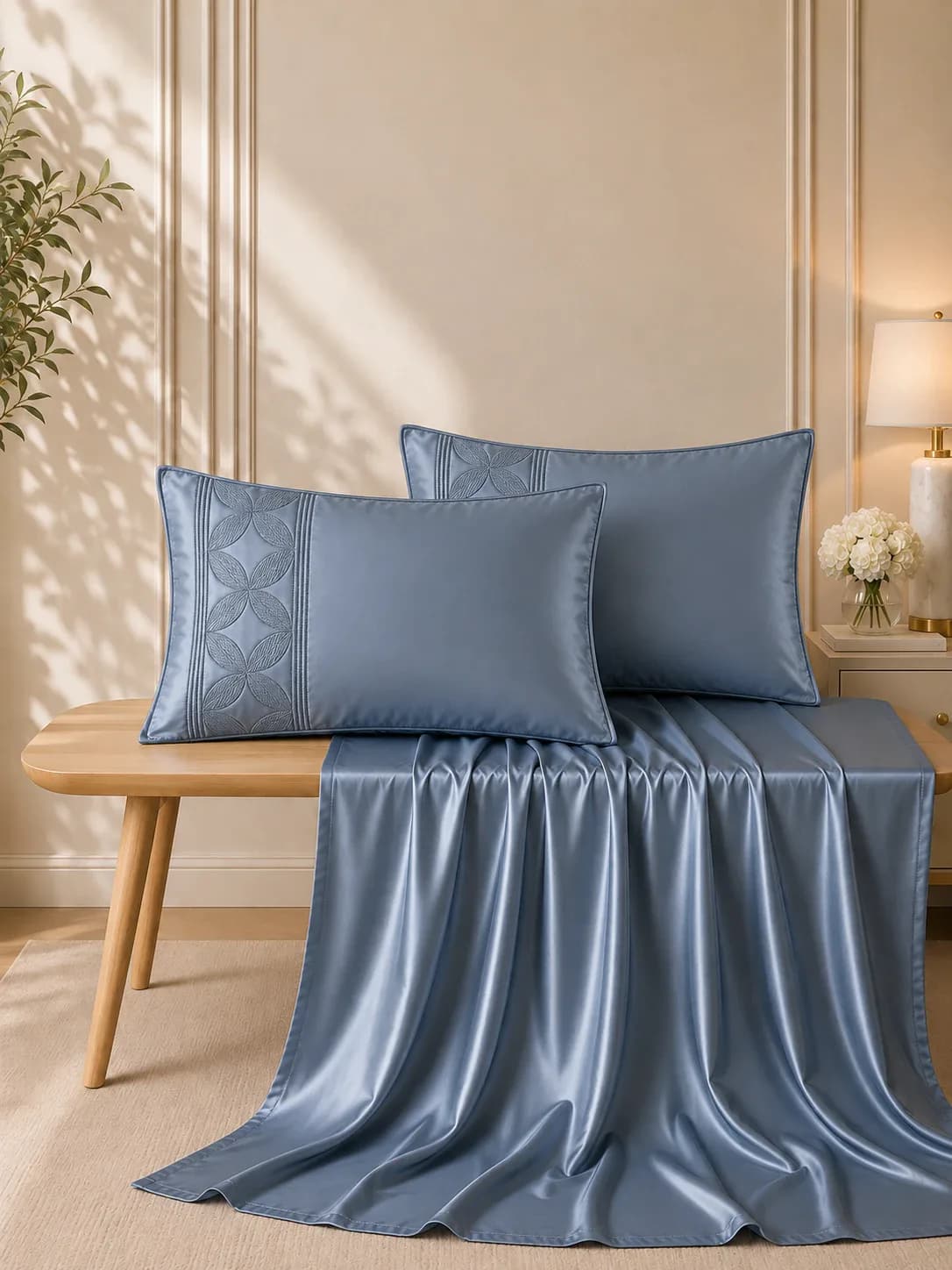 Norway Pure Cotton Satin Super King Bedding Set