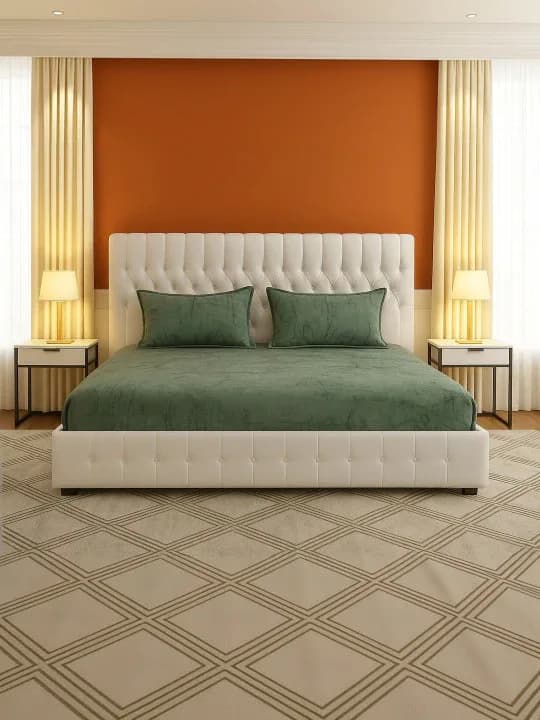 Solid Bedsheet with 2 Pillow Covers