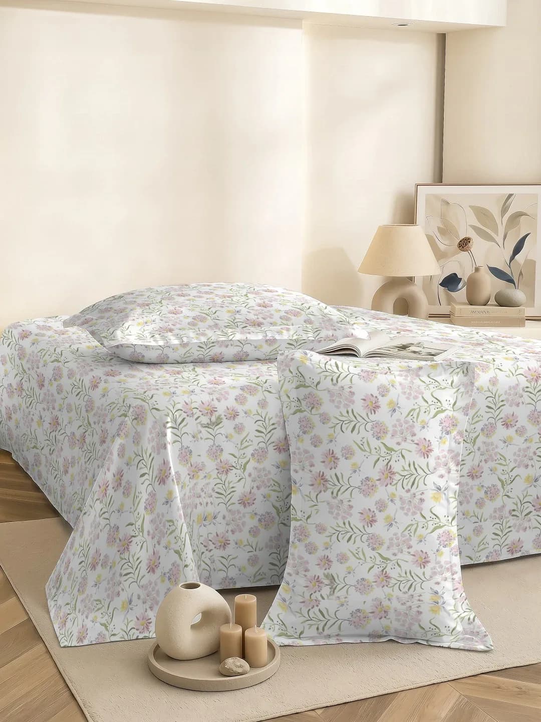 Rome collection King bedsheet with 2 pillow covers