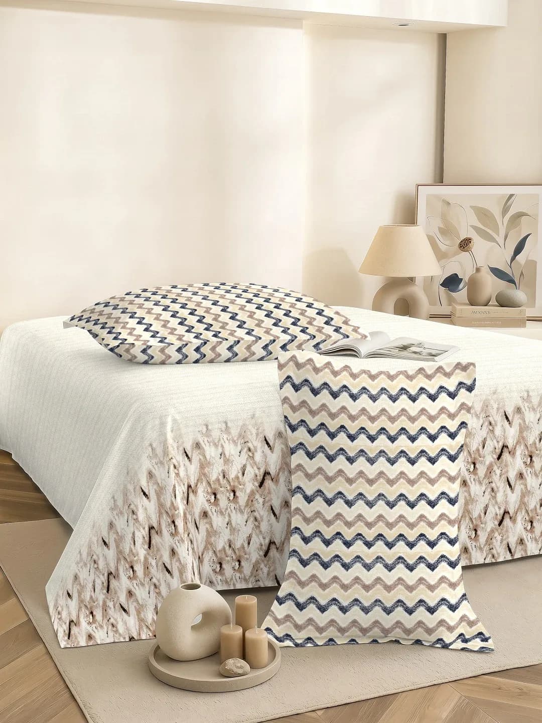 VERA 200 TC 100% PURE COTTON 3PC KING BEDDING SET