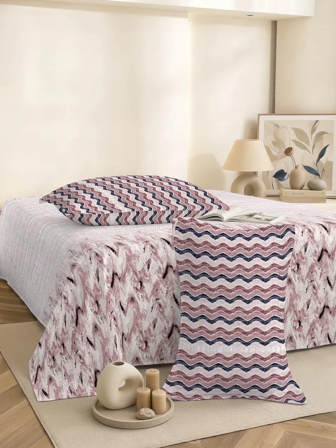 VERA 200 TC 100% PURE COTTON 3PC KING BEDDING SET
