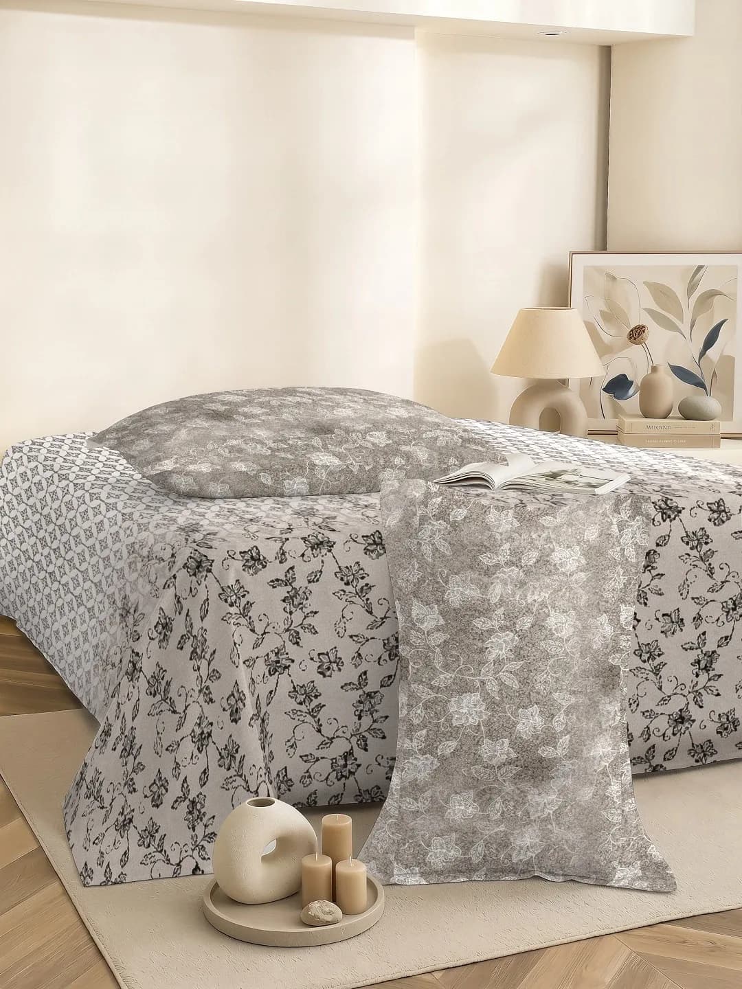 VERA 200 TC 100% PURE COTTON 3PC KING BEDDING SET