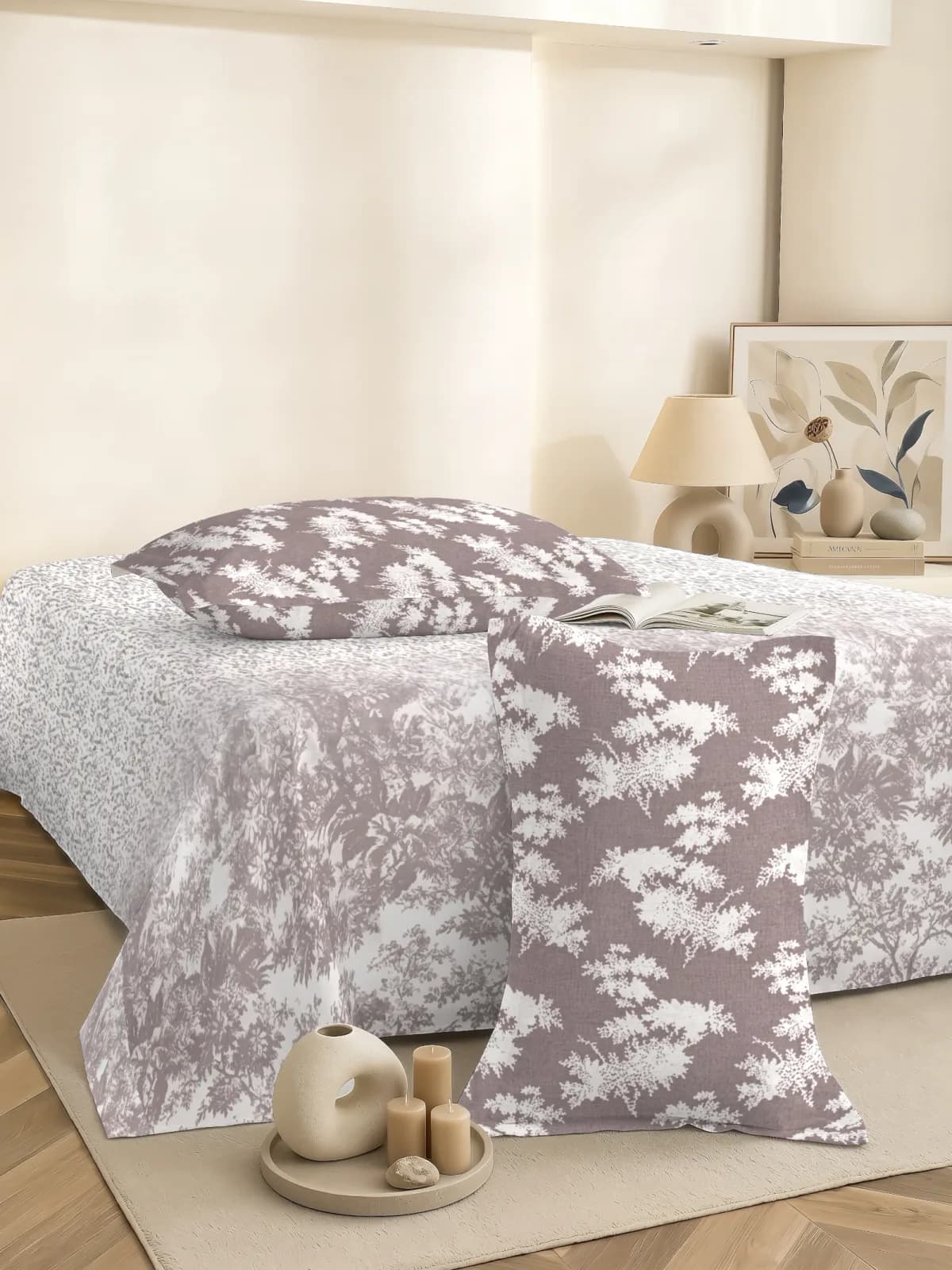 VERA 200 TC 100% PURE COTTON 3PC KING BEDDING SET