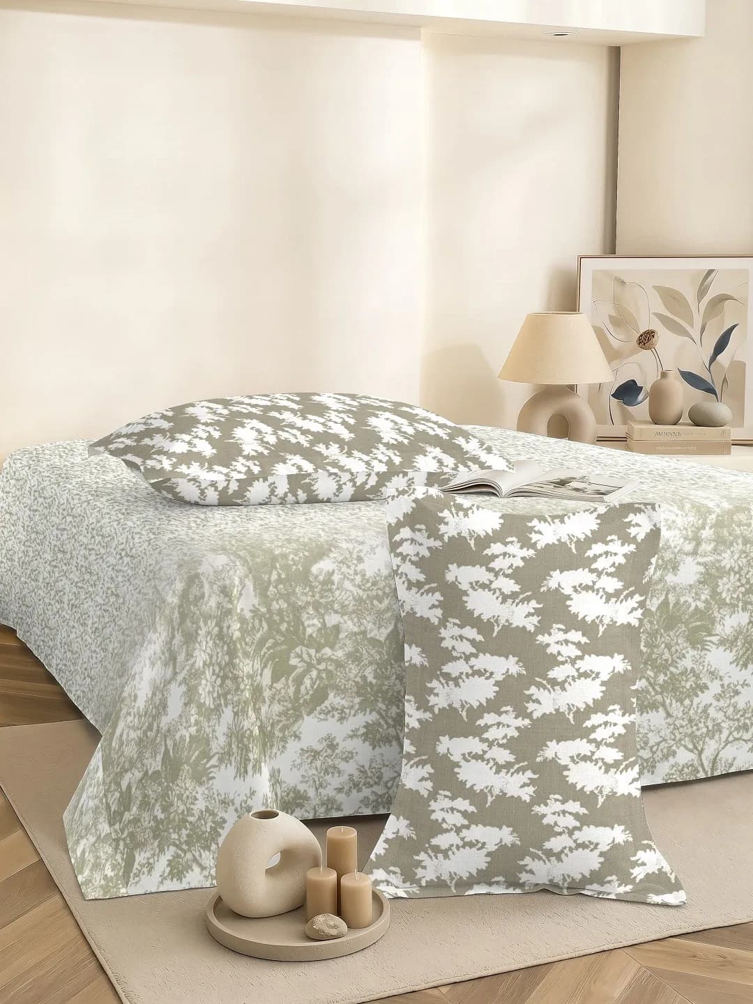 VERA 200 TC 100% PURE COTTON 3PC KING BEDDING SET