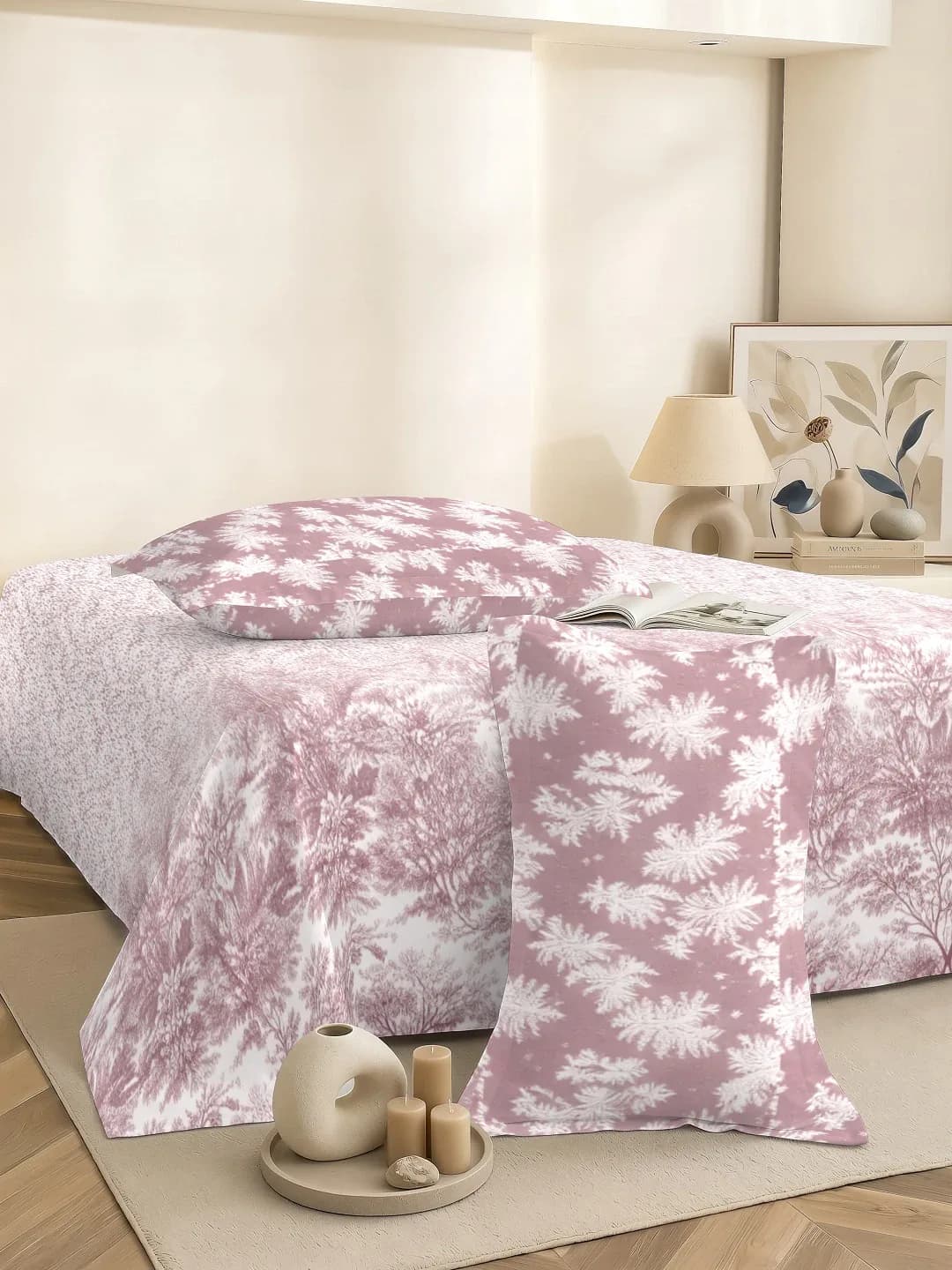 VERA 200 TC 100% PURE COTTON 3PC KING BEDDING SET