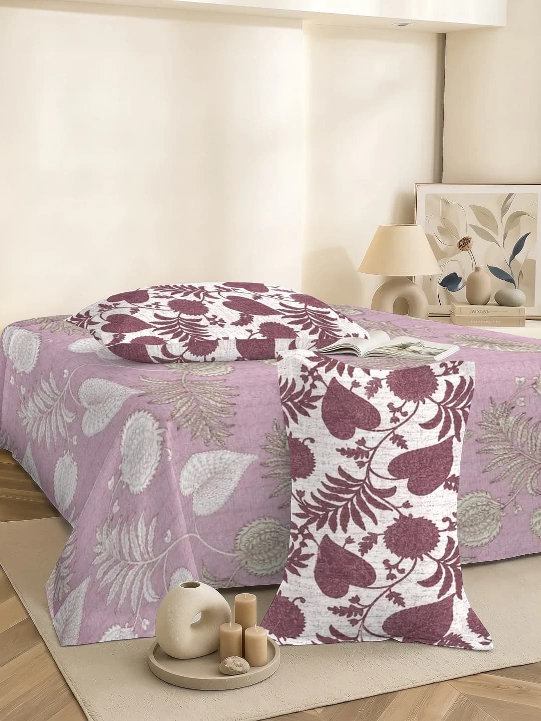 VERA 200 TC 100% PURE COTTON 3PC KING BEDDING SET