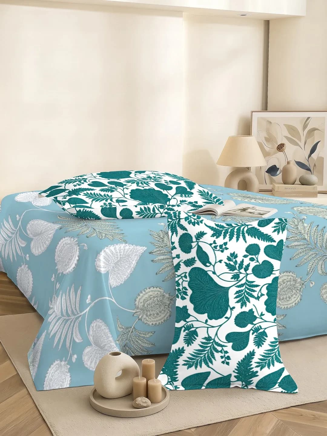 VERA 200 TC 100% PURE COTTON 3PC KING BEDDING SET