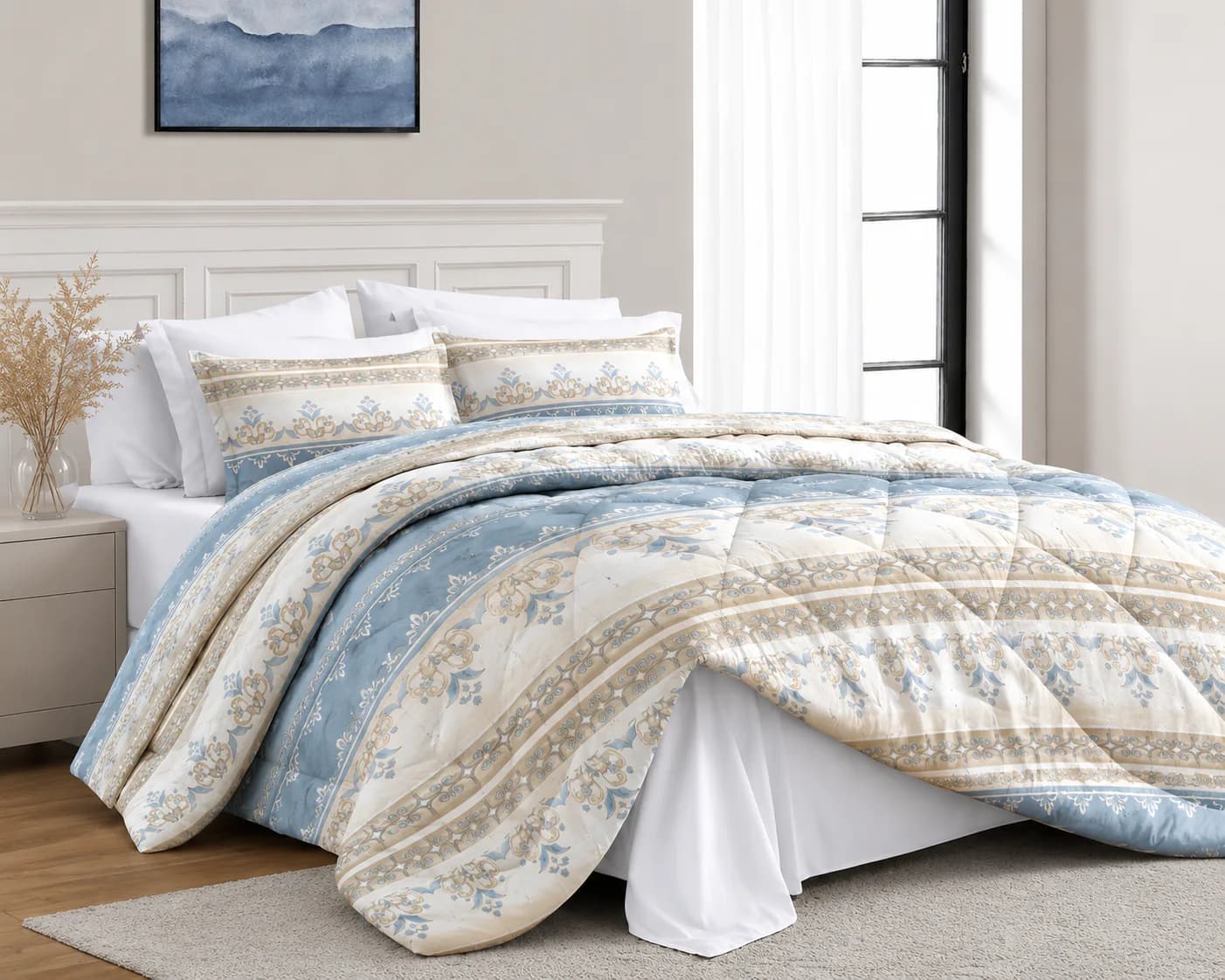Rome 250GSM Printed Reversible Comforter